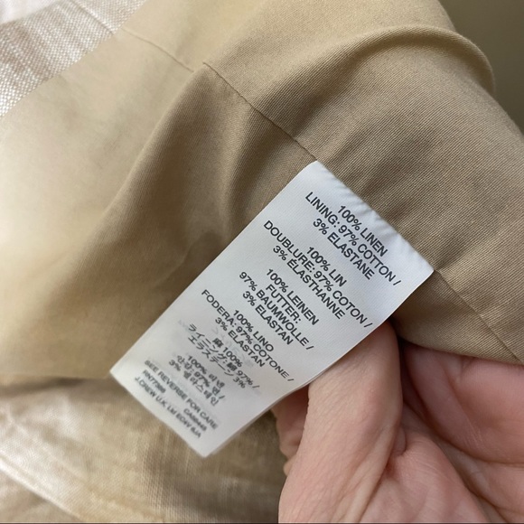 Jcrew tan linen Regent one button blazer career business workwear - Picture 6 of 6